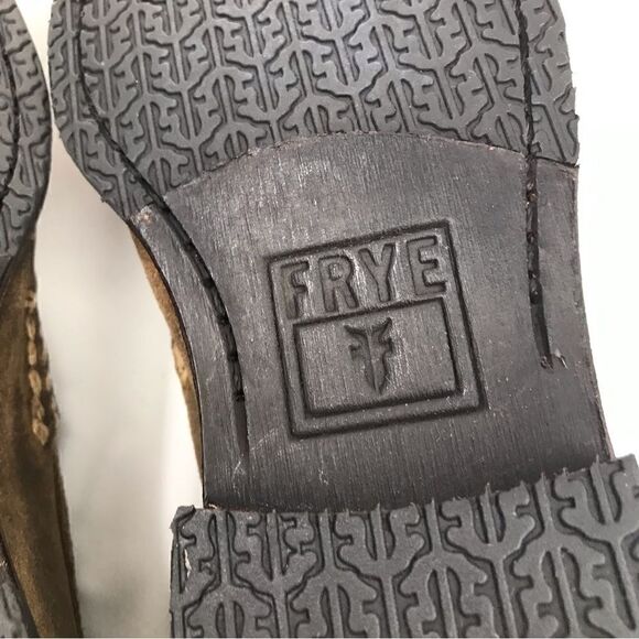 Frye TYLER Brown Leather Classic Penny Loafers in Almond main image 11